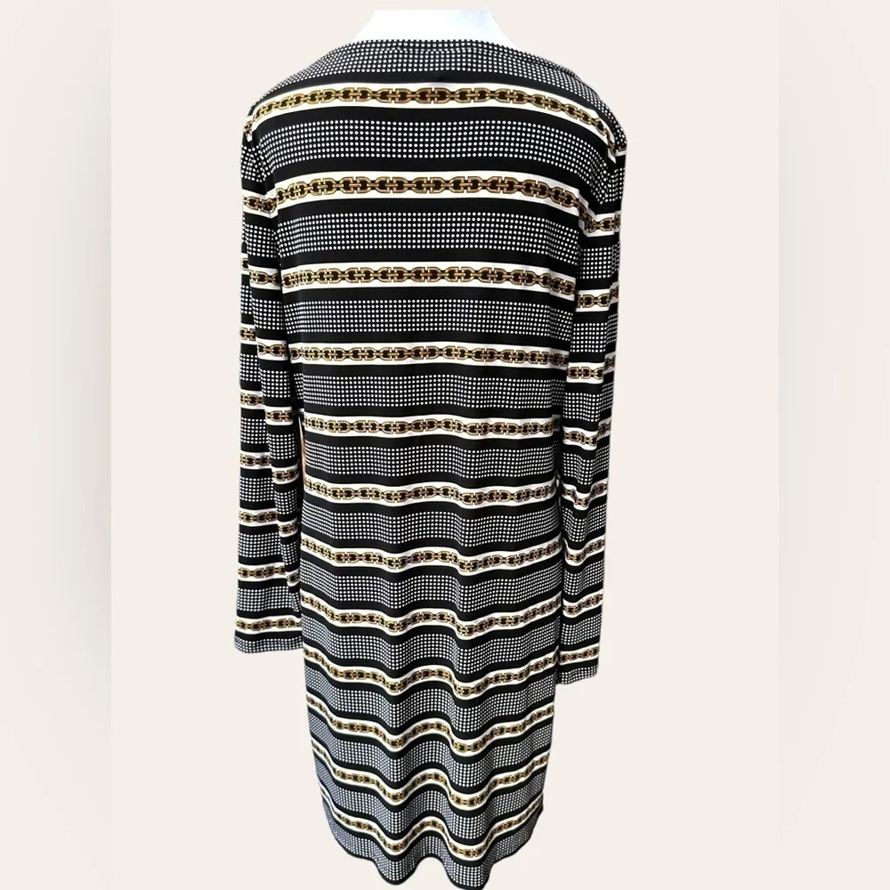 Michael by Michael Kors long sleeve shift dress long sleeve size L chain…​​​ - Picture 4 of 5